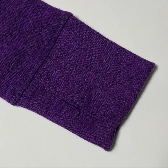 Athleta Heathered Purple Full Zip Hoodie W/ Thumbholes Women's Size Small - Picture 4 of 16